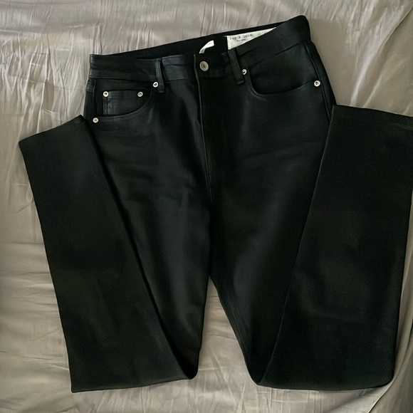 Rag & bone nina high-rise skinny black coated jeans size 31 - Picture 10 of 10
